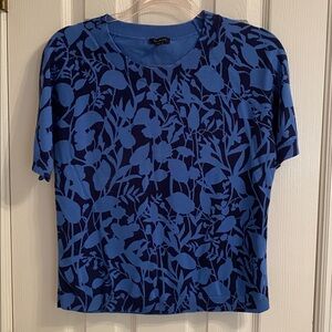 TALBOTS SZ SMALL ELBOW SLEEVE SWEATER - SILHOUETTE GARDEN - Excellent Condition